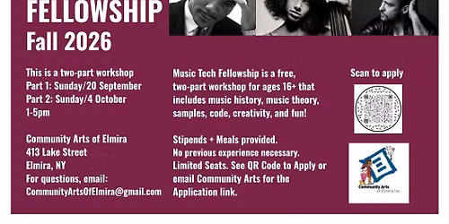 Free Arts Workshop "Music Tech Fellowship" See Application Link Below