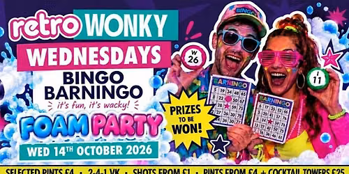BINGO PARTY @ RETRO CARDIFF WEDNESDAY 14TH OCTOBER