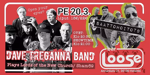 Dave Treganna Band, Saattohoito79 @Bar Loose pe 20.3.2026