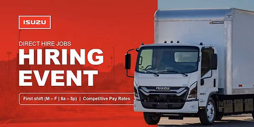 Isuzu Direct Hiring Event - Greenville, SC