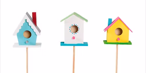 DIY Workshop: Paint a Bird House Planter Garden Stake Trio- June 18th (6:30pm-8:30pm)