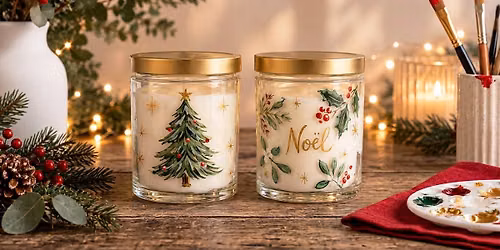Paint your own scented candle with Prosecco and festive treats included