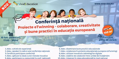 Conferin\u021b\u0103 na\u021bional\u0103 online \u201eProiecte eTwinning - colaborare, creativitate \u0219i bune practici\u201d