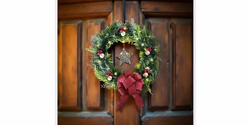 Fern & Cedar Artificial Wreath @ Nanoose Bay Cafe