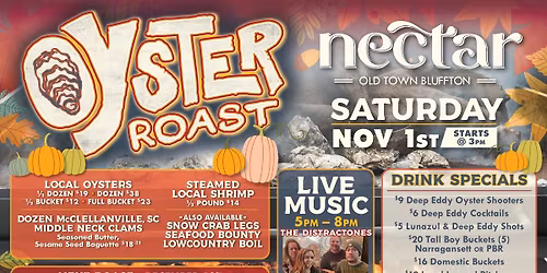 Oyster Roast at Nectar Bluffton! \ud83e\uddaa