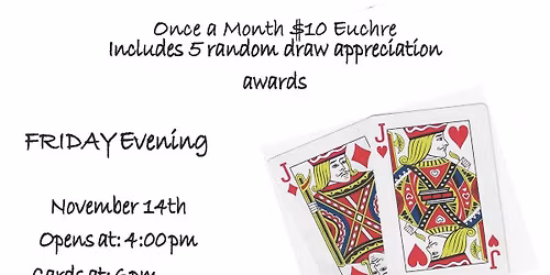 Monthly Euchre Tournament
