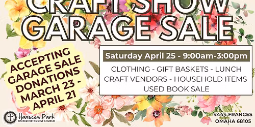 Spring Craft Show, Garage Sale, Bake Sale, and Lunch! 