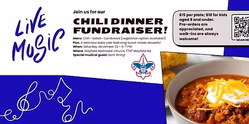 Chili Dinner Fundraiser Troops 193B and 193G