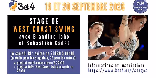 Stage de West Coast Swing avec Blandine Ich\u00e9 et S\u00e9bastien Cadet