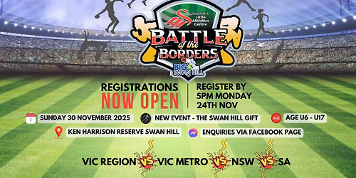 Swan Hill Little Athletics - 2025 Battle of the Borders Open Day