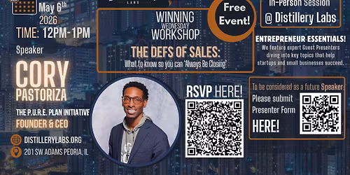 Winning Wednesday Workshop: Cory Pastoriza, Founder & CEO of The P.U.R.E. Plan Initiative