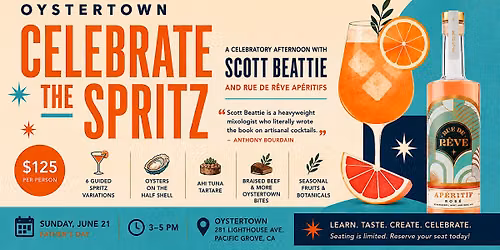 Celebrate the Spritz: Learn, Taste, Create with Scott Beattie & Oystertown