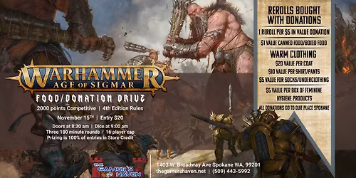The Gamer's Haven - Warhammer Age of Sigmar Competitive Event
