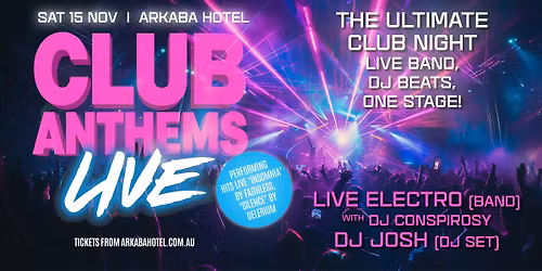 Club Anthems Live: DJ Beats, Live Band, One Stage!