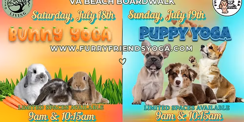 Furry Friends Yoga at the Healthy Living Expo