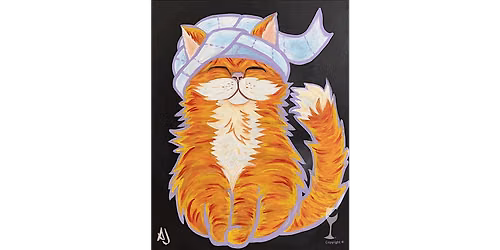 Resting Cat Face - Paint and Sip in New Braunfels | Classpop!\u2122