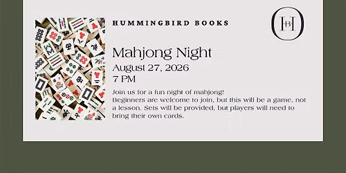 Mahjong Night at Hummingbird Books