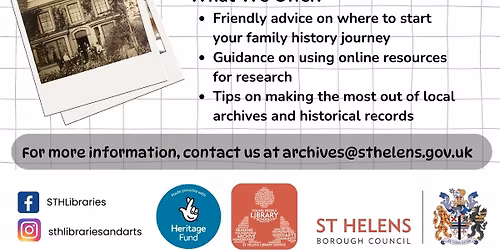 Family History Helpdesk with St Helens Archive Service