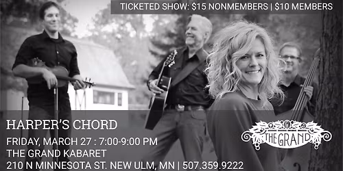 TICKETED SHOW: Harper's Chord @The Grand Kabaret