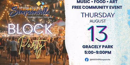Simpsonville's Spark Fest Block Party