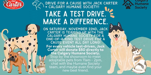 Drive for a Cause with Jack Carter and Calgary Humane Society