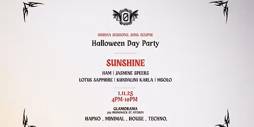 Shunya Sessions: Soul Eclipse - Halloween Day Party