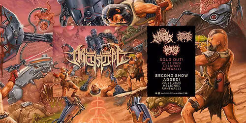 TuskaLive: Archspire 21.-22.11.2026, \u00c4\u00e4niwalli, Helsinki