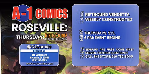 RSVL: Thursday Riftbound Constructed TCG $15