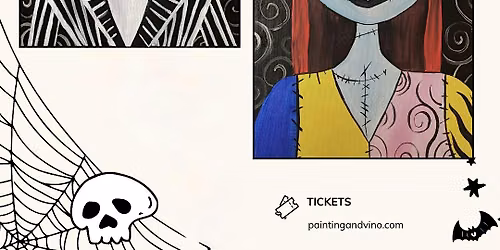 Nightmare before Xmas Paint and Sip- $10 food\/drink voucher included