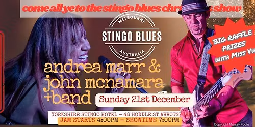 Stingo Blues Christmas w. Andrea Marr & John McNamarra (Sun Dec 21 25)