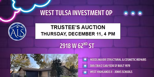 TRUSTEE'S REAL ESTATE AUCTION