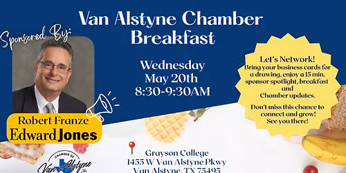 VA Chamber May Breakfast sponsored by Robert Franze - Edward Jones