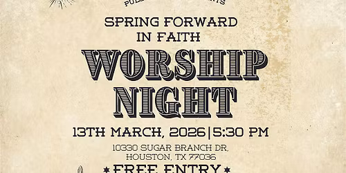 Spring Forward in Faith-Worship Night