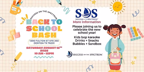 Free Autism Event: Denton's Back to School Bash!
