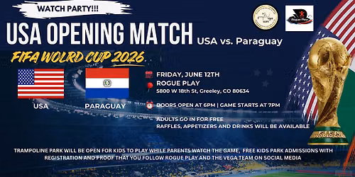 \u26bd FIFA World Cup 2026 Watch Party \u2013 USA vs. Paraguay \u26bd