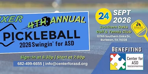 4th Annual Swingin' for ASD Pickleball Mixer
