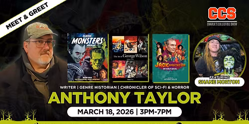 Book Signing with Anthony Taylor, Featuring Shane Morton