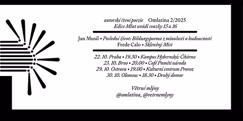 HYB4 \u010c\u00edt\u00e1rna: Omlatina 2\/2025: Jan Musil & Frede Calo (Praha)