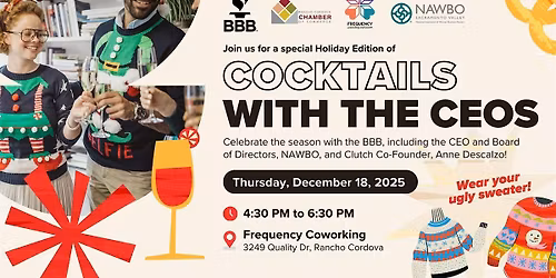 Cocktails with the CEOs - A Joint BBB & Community Partner Mixer