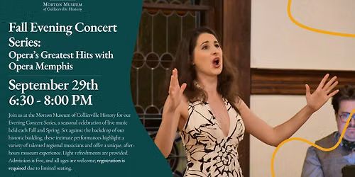 Fall Evening Concert: Opera's Greatest Hits with Opera Memphis