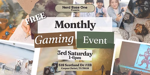 Monthly Gaming Event - 3rd Saturdays