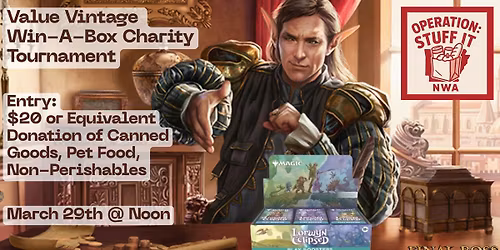 Value Vintage Win-A-Box Charity Tournament