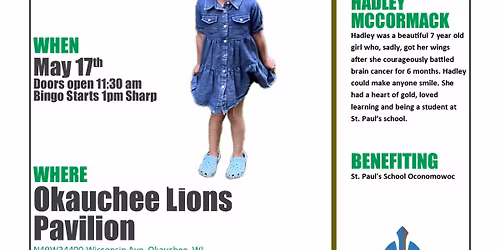 Hadley's Annual BINGO Bash