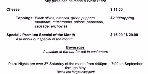 Pizza & Wings Fundraiser