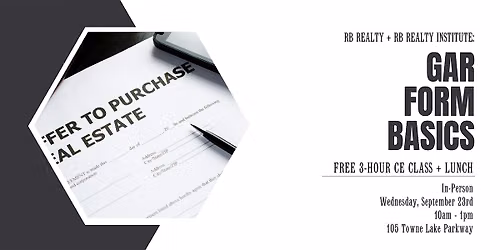 FREE 3-Hour CE-Class | GAR Form Basics + Lunch