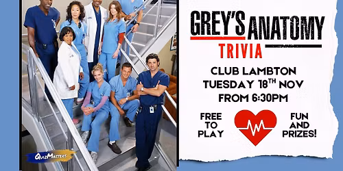 Grey's Anatomy Trivia - Club Lambton