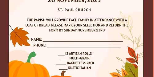 Thanksgiving Prayer Service 