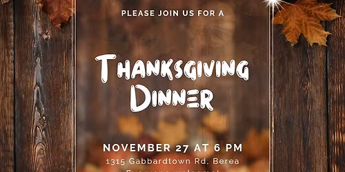 3rd Annual Thanksgiving Feast at UP Initiative 