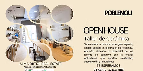 OPEN HOUSE - VEN A CONOCER ESTE TALLER DE CER\u00c1MICA EN POBLENOU
