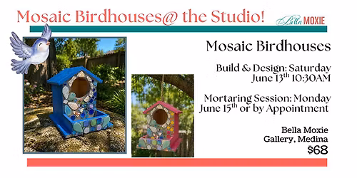 Mosaic & China Birdhouses